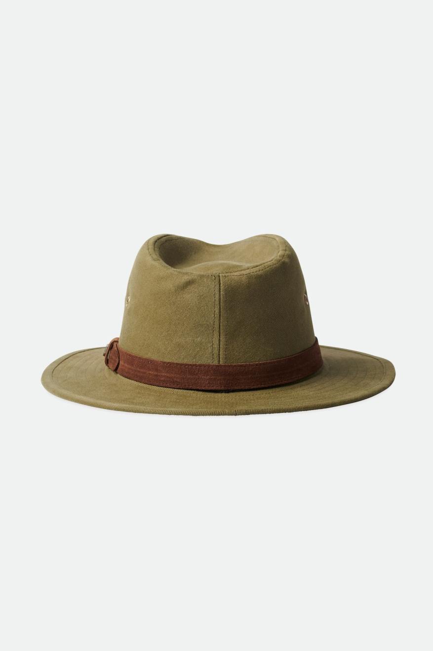 Sombreros De Fieltro Brixton Messer Utility Adventure Fedora Mujer Verde Oliva | BIFU26378