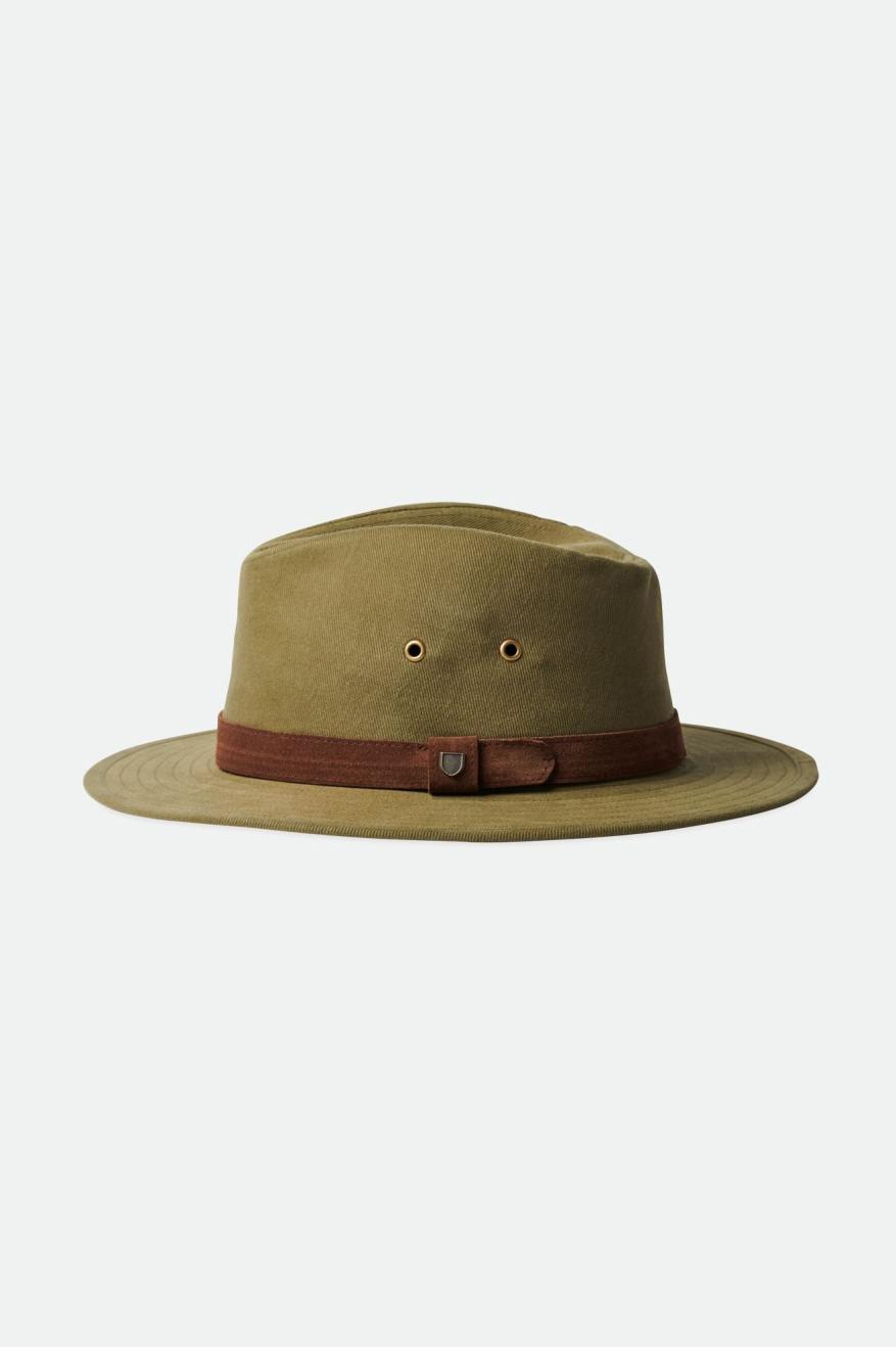 Sombreros De Fieltro Brixton Messer Utility Adventure Fedora Mujer Verde Oliva | BIFU26378