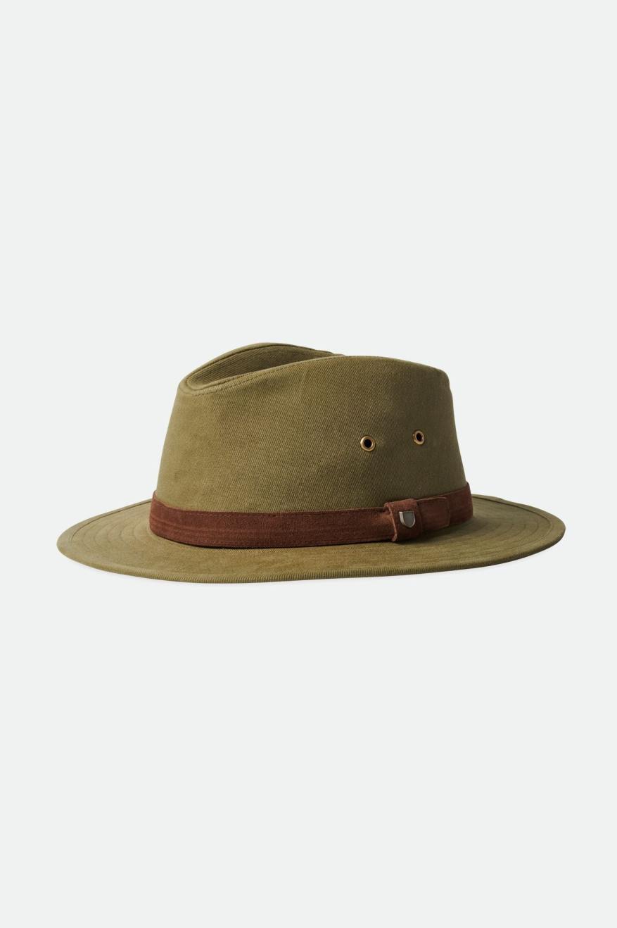 Sombreros De Fieltro Brixton Messer Utility Adventure Hombre Verde Oliva | RZLD29465