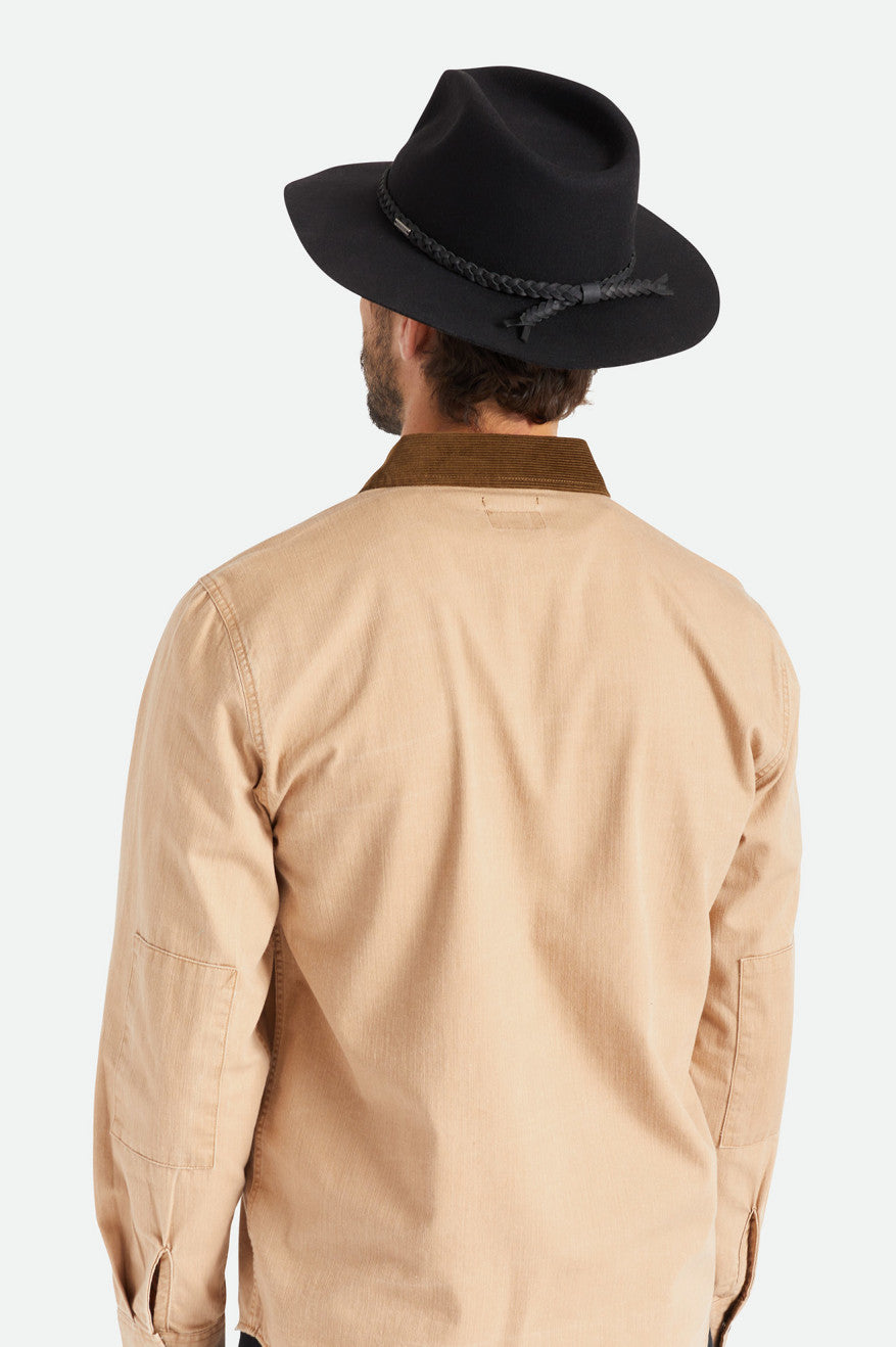 Sombreros De Fieltro Brixton Messer Western Hombre Negras | HWOV08562