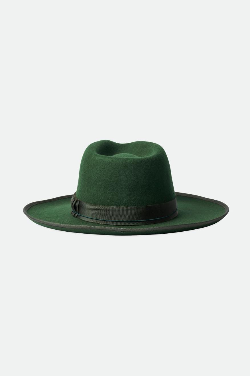 Sombreros De Fieltro Brixton Reno Fedora Mujer Verde | HJPL71586