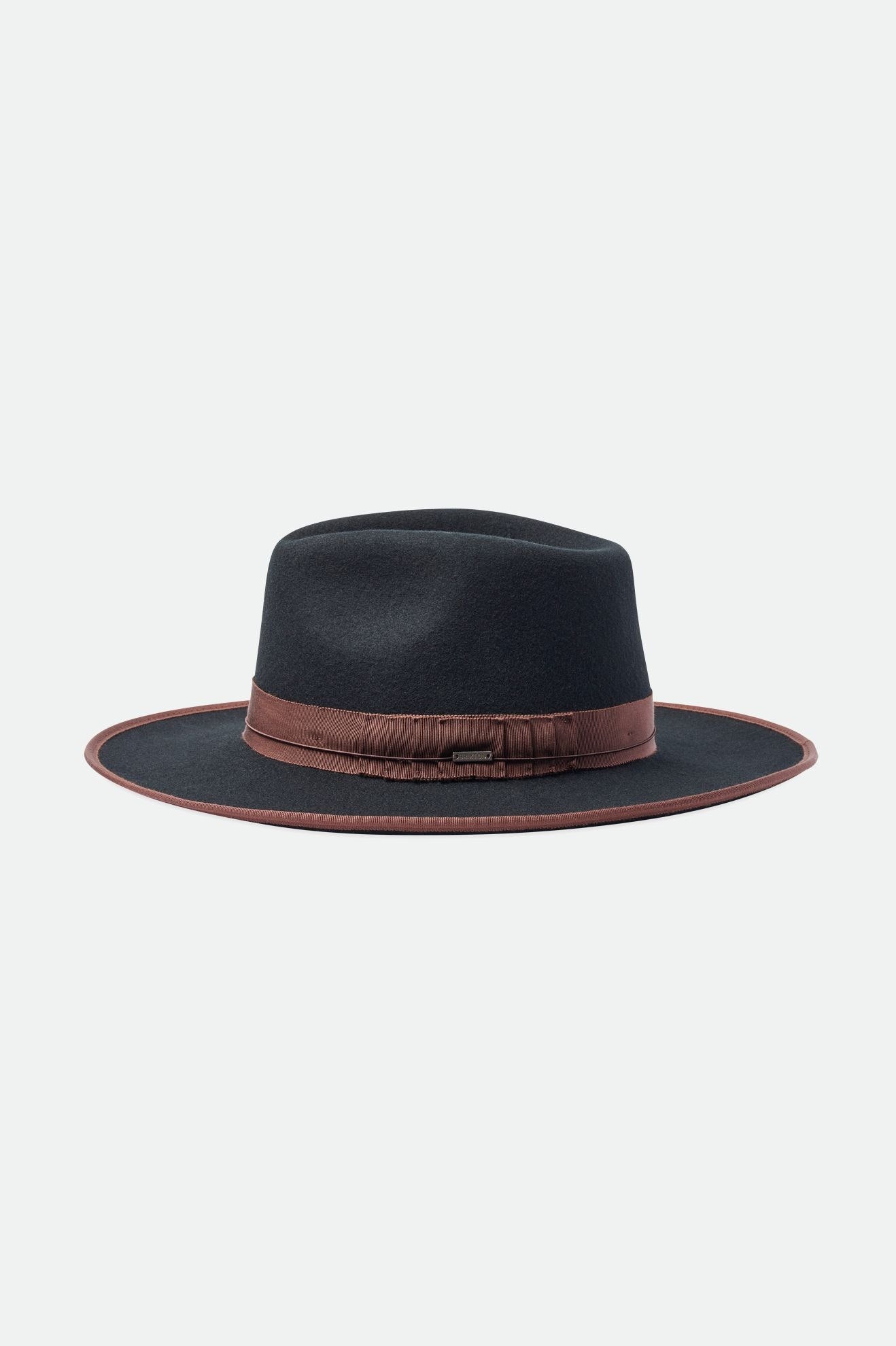 Sombreros De Fieltro Brixton Reno Fedora Mujer Negras Marrones | PKZL64209