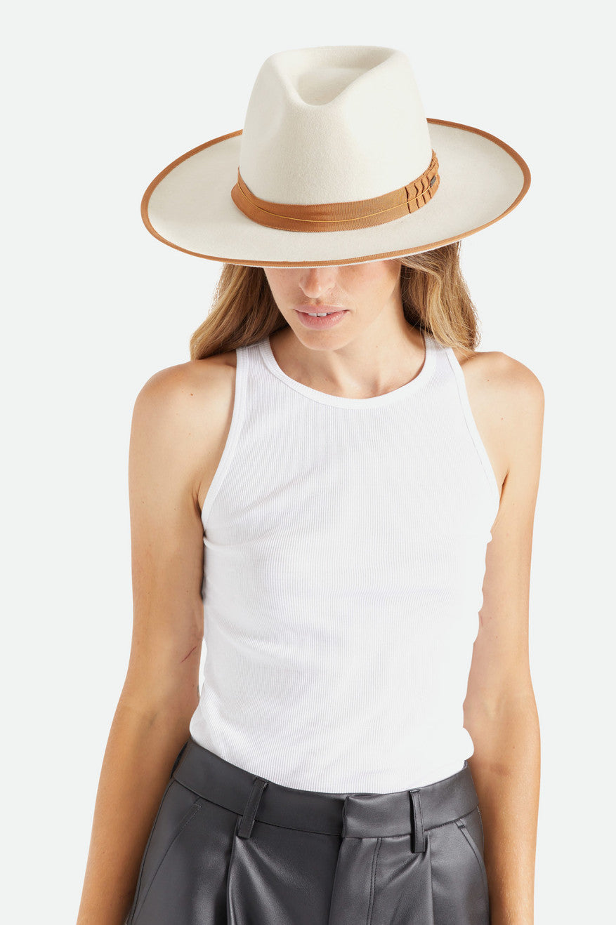 Sombreros De Fieltro Brixton Reno Fedora Mujer Blancas | WESZ01473