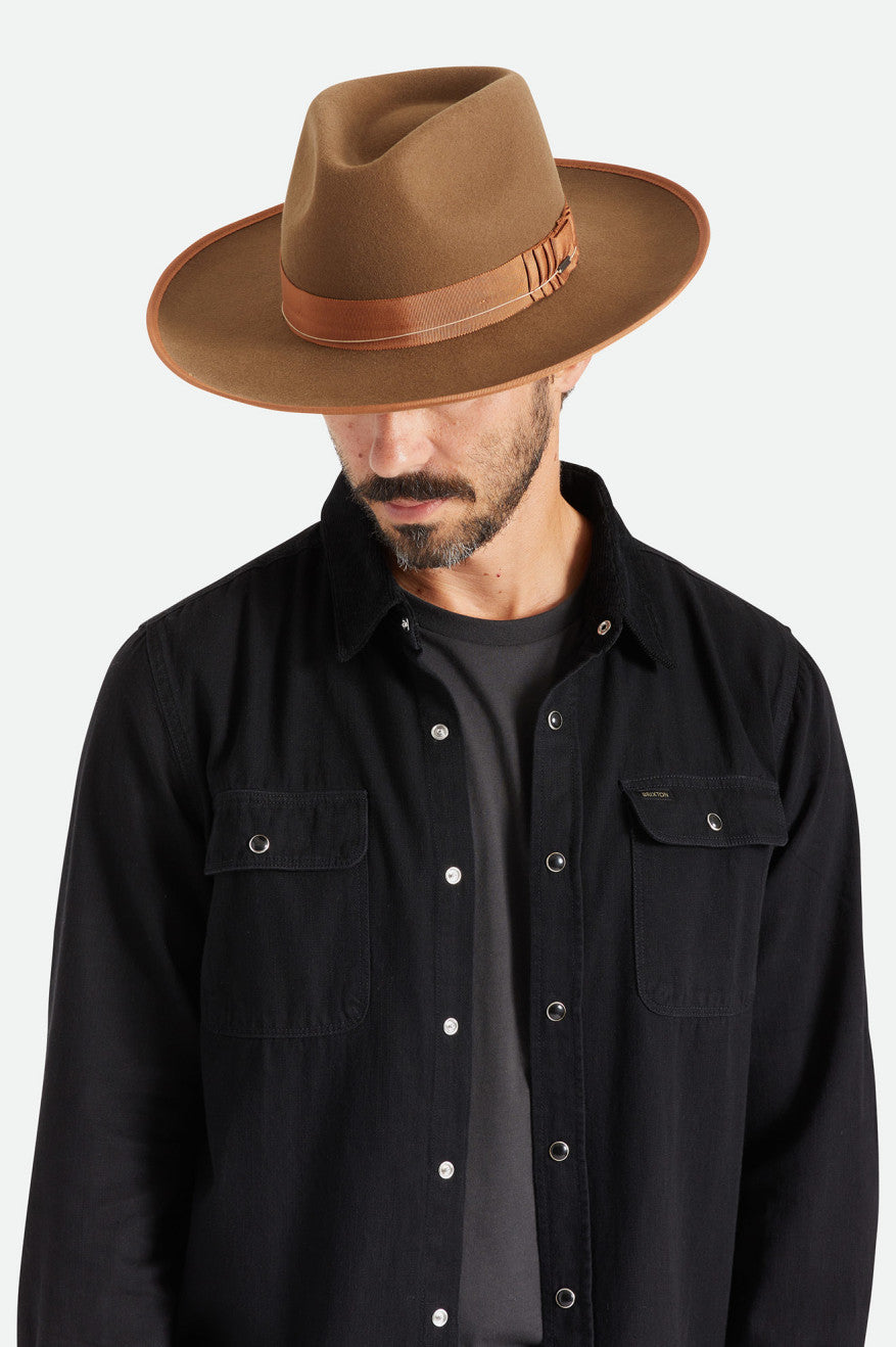 Sombreros De Fieltro Brixton Reno Fedora Mujer Marrones | ZYEP62048