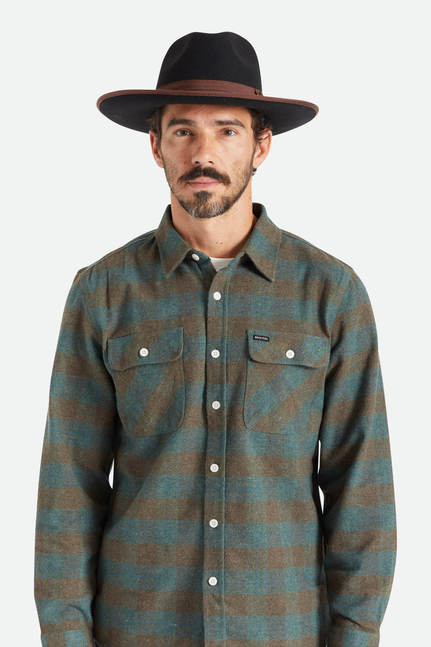 Sombreros De Fieltro Brixton Reno Hombre Negras Marrones | NSFJ42501