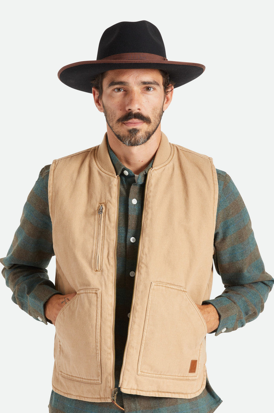 Sombreros De Fieltro Brixton Reno Hombre Negras Marrones | NSFJ42501