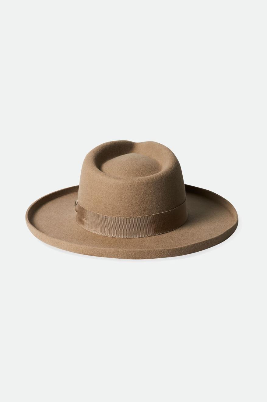 Sombreros De Fieltro Brixton Victoria Felt Fedora Mujer Marrones | LNIH25679