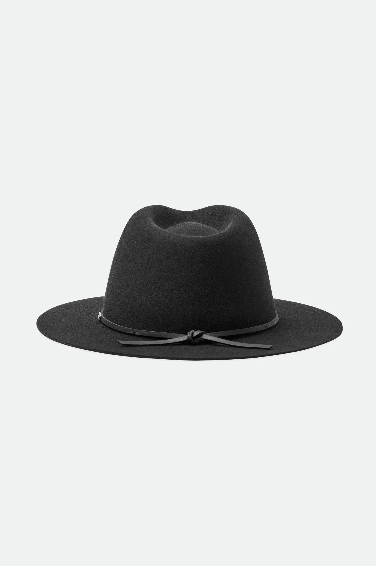 Sombreros De Fieltro Brixton Wesley Fedora Mujer Negras | LPRA14907