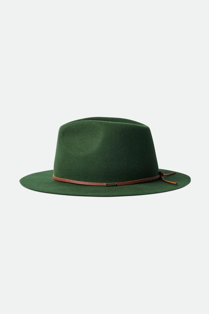 Sombreros De Fieltro Brixton Wesley Packable Hombre Verde | BFUH43852