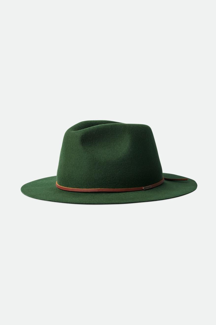 Sombreros De Fieltro Brixton Wesley Packable Hombre Verde | BFUH43852