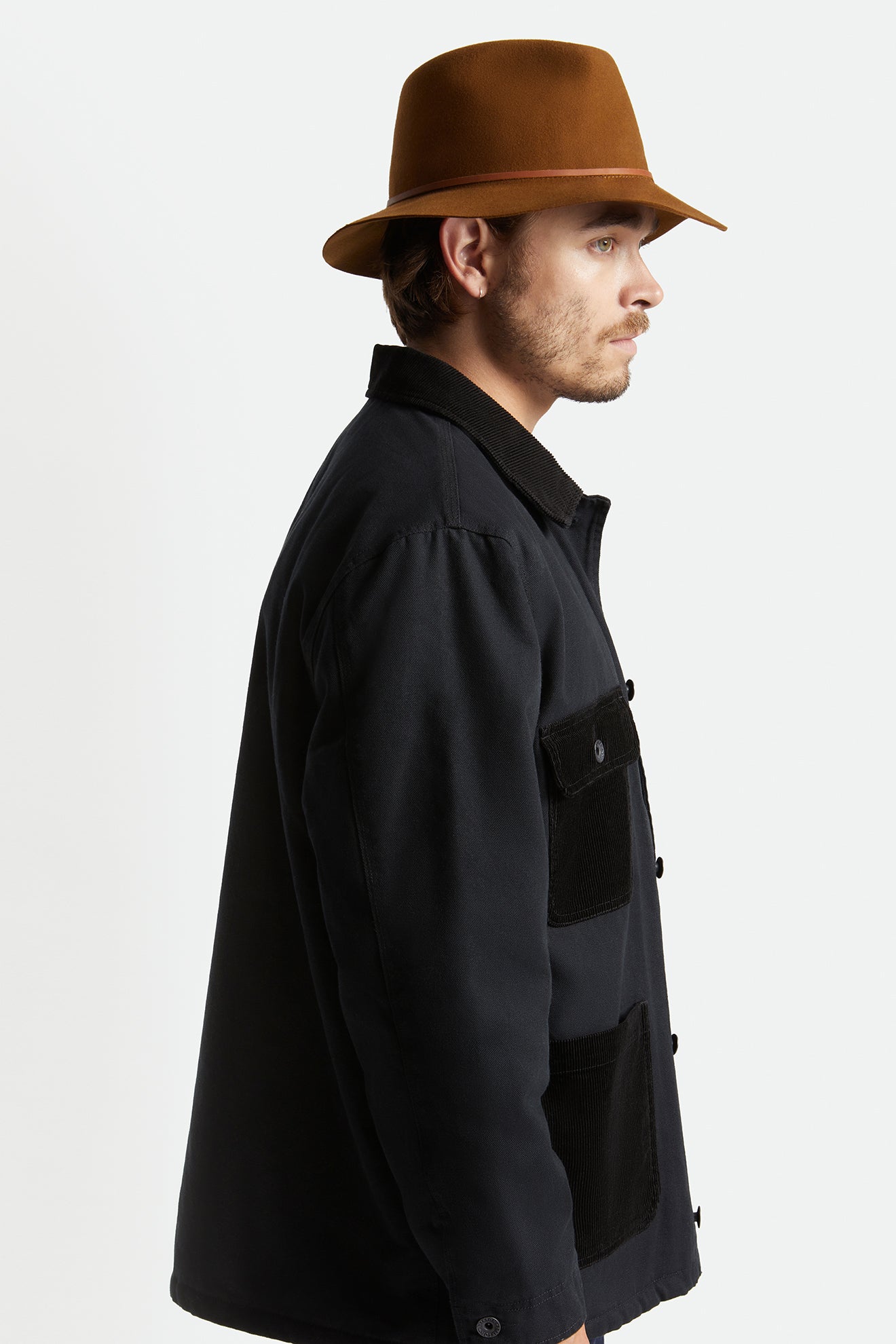 Sombreros De Fieltro Brixton Wesley Packable Hombre Cafe | HSOZ03751