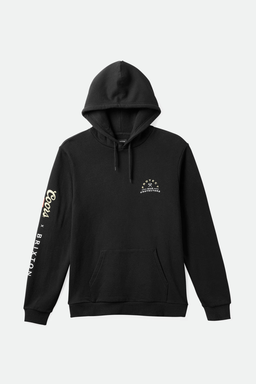 Sudadera Con Capucha Brixton Coors Protector II Hombre Negras | XTNH46279