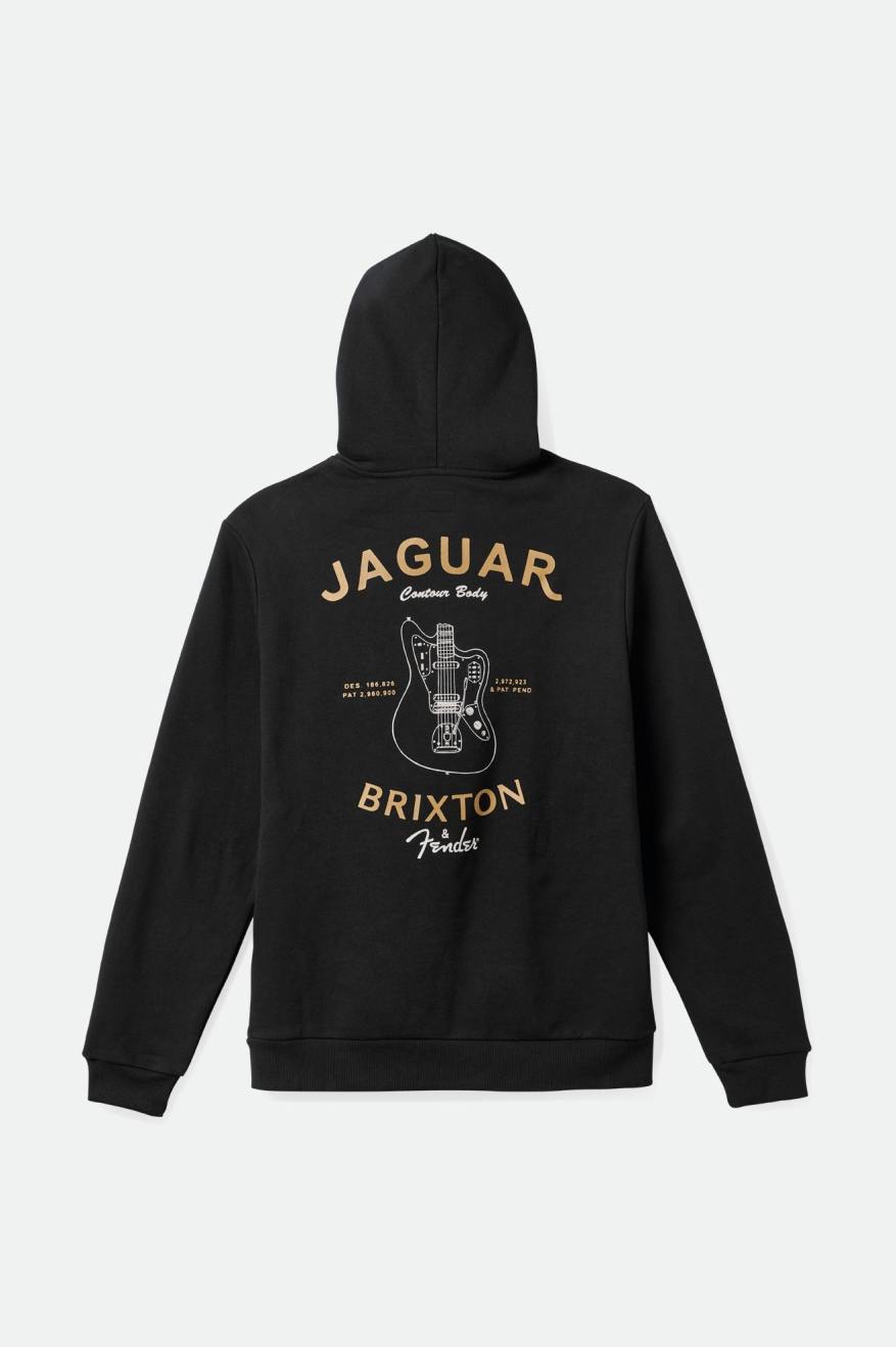 Sudadera Con Capucha Brixton Fender Jaguar Claws Hombre Negras | LQZF59627