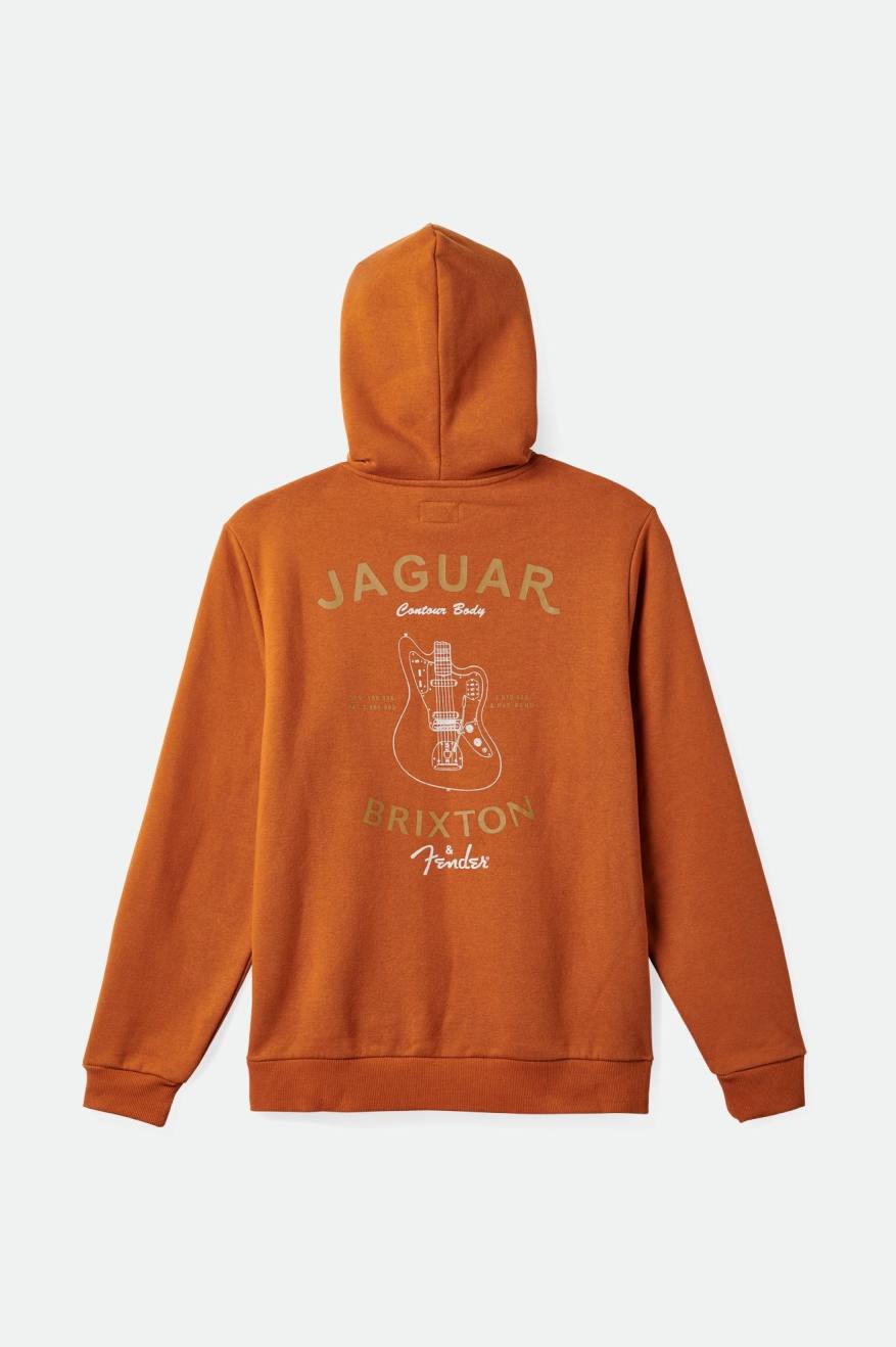 Sudadera Con Capucha Brixton Fender Jaguar Claws Hombre Naranjas | OKBZ52697