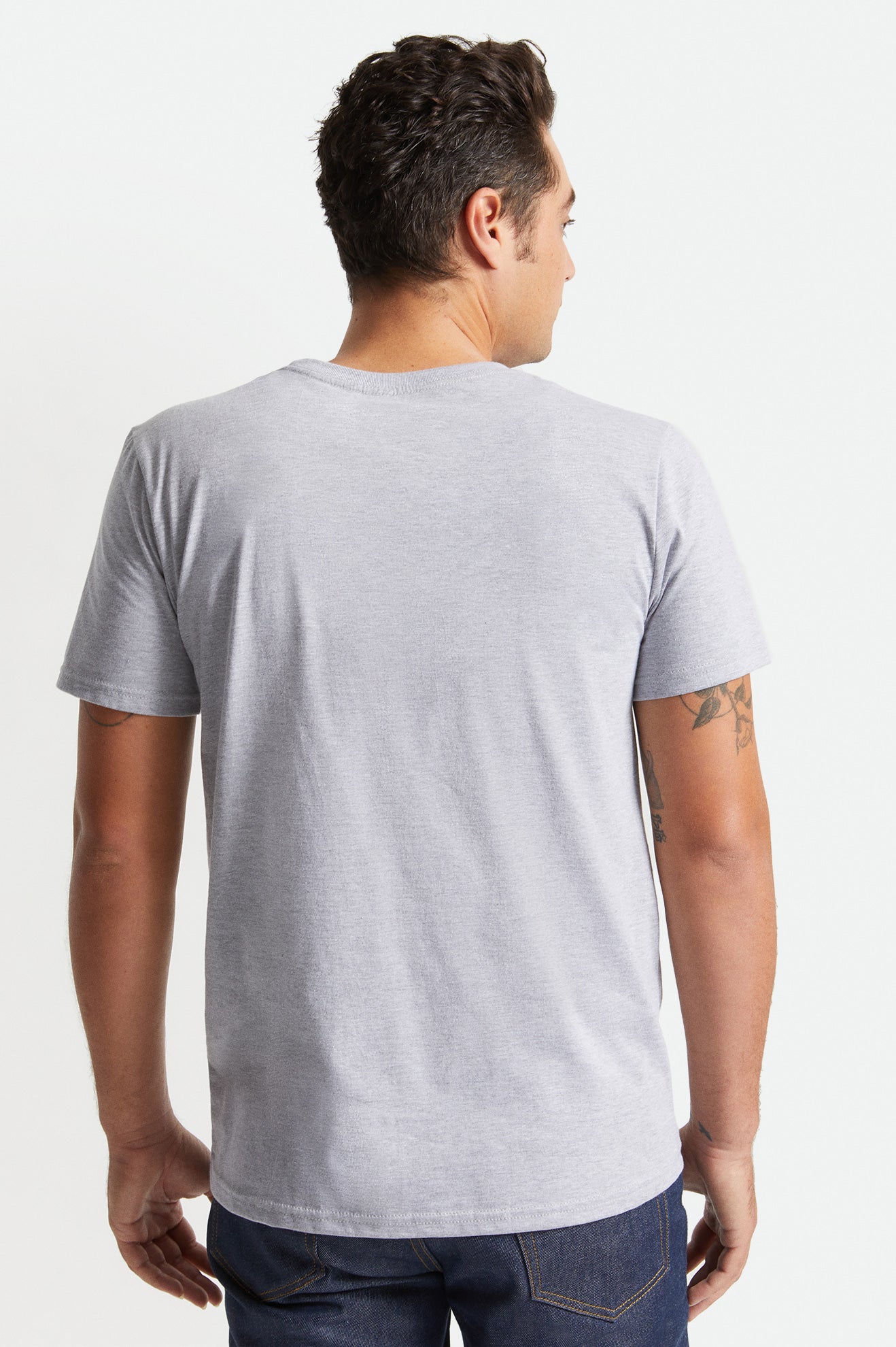 Tops Brixton Basic S/S Pocket Hombre Gris | JHIL35461