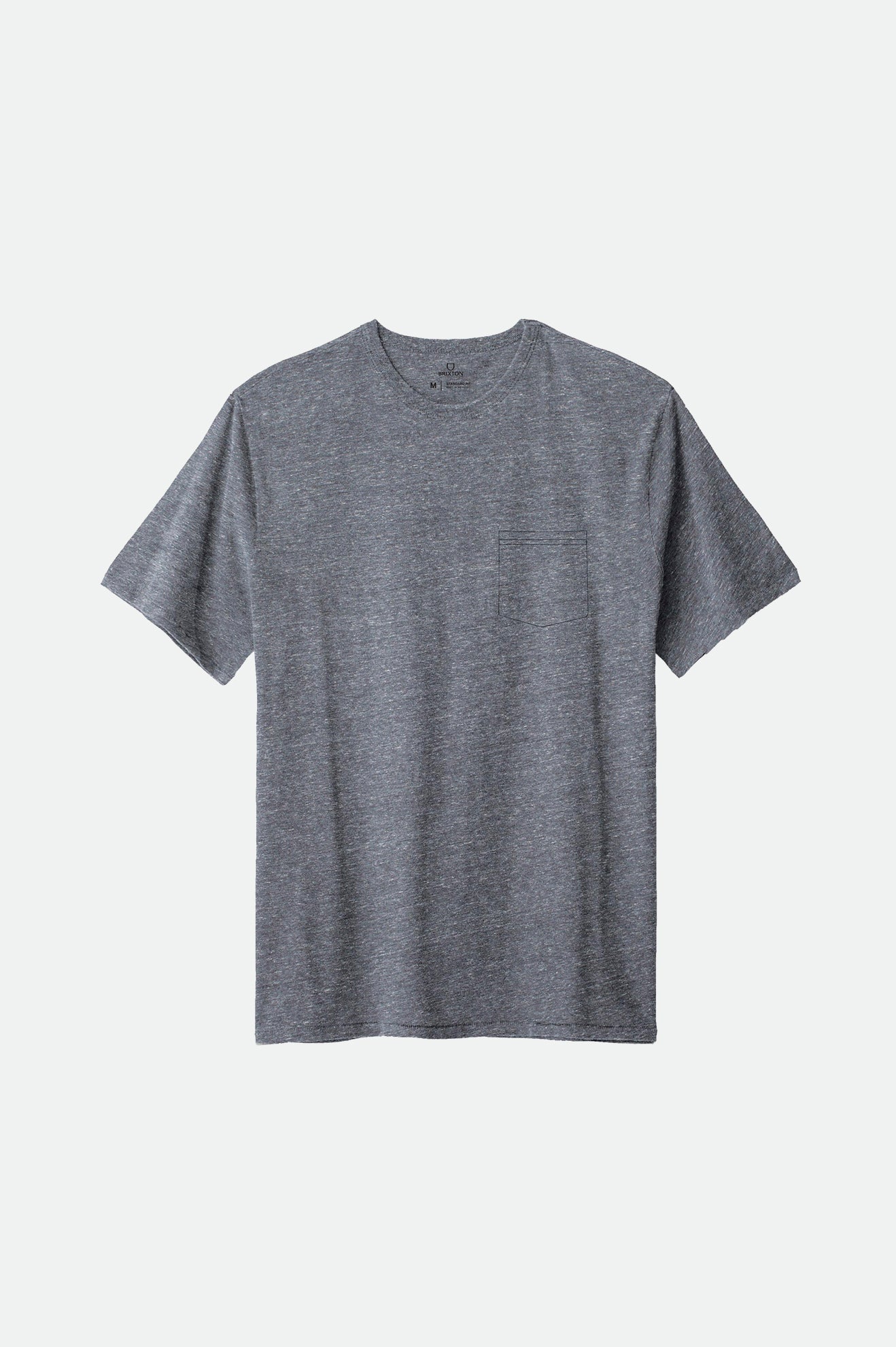 Tops Brixton Basic S/S Pocket Hombre Gris | JHIL35461