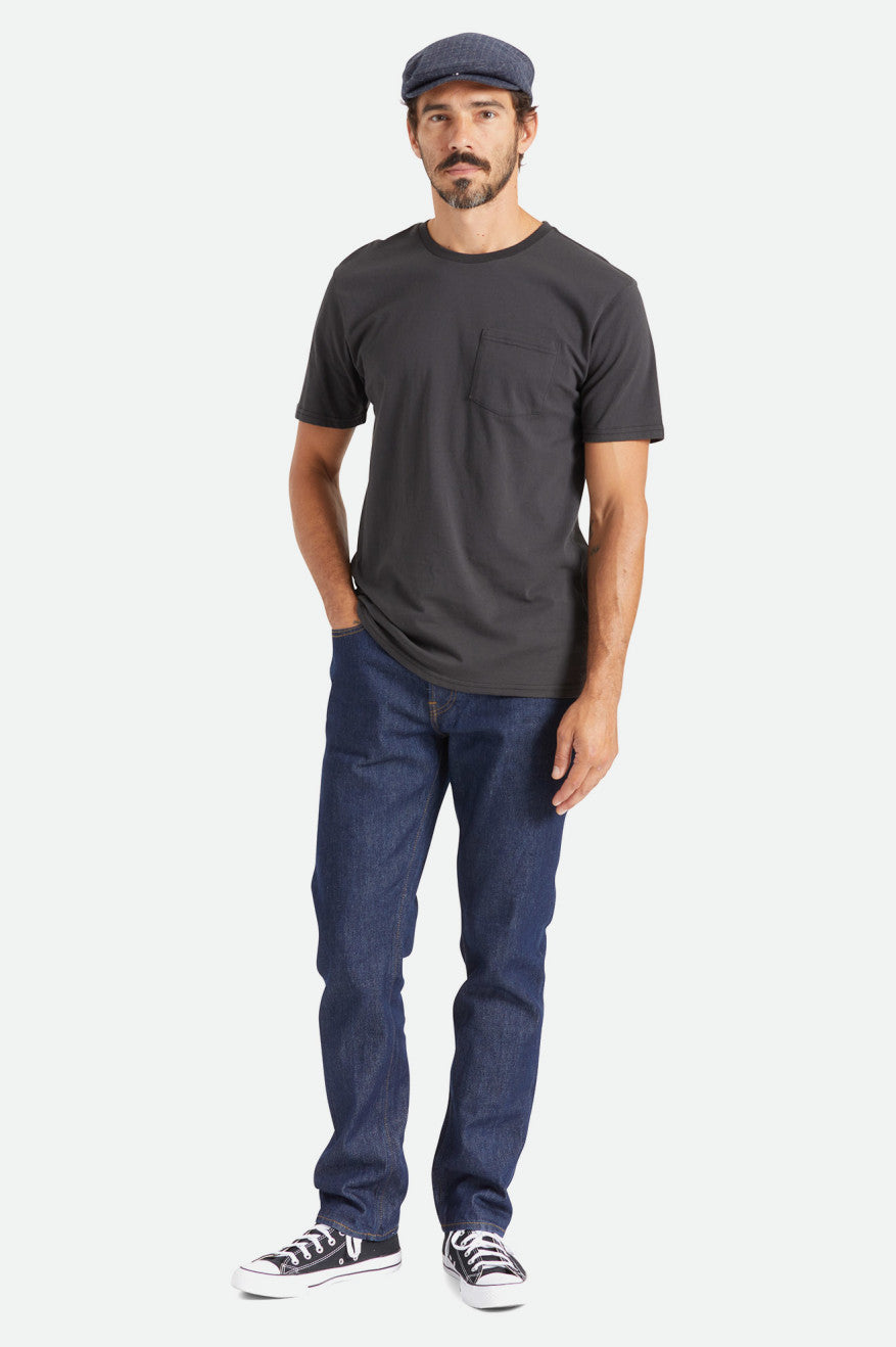 Tops Brixton Basic S/S Pocket Hombre Negras | KJFL12746