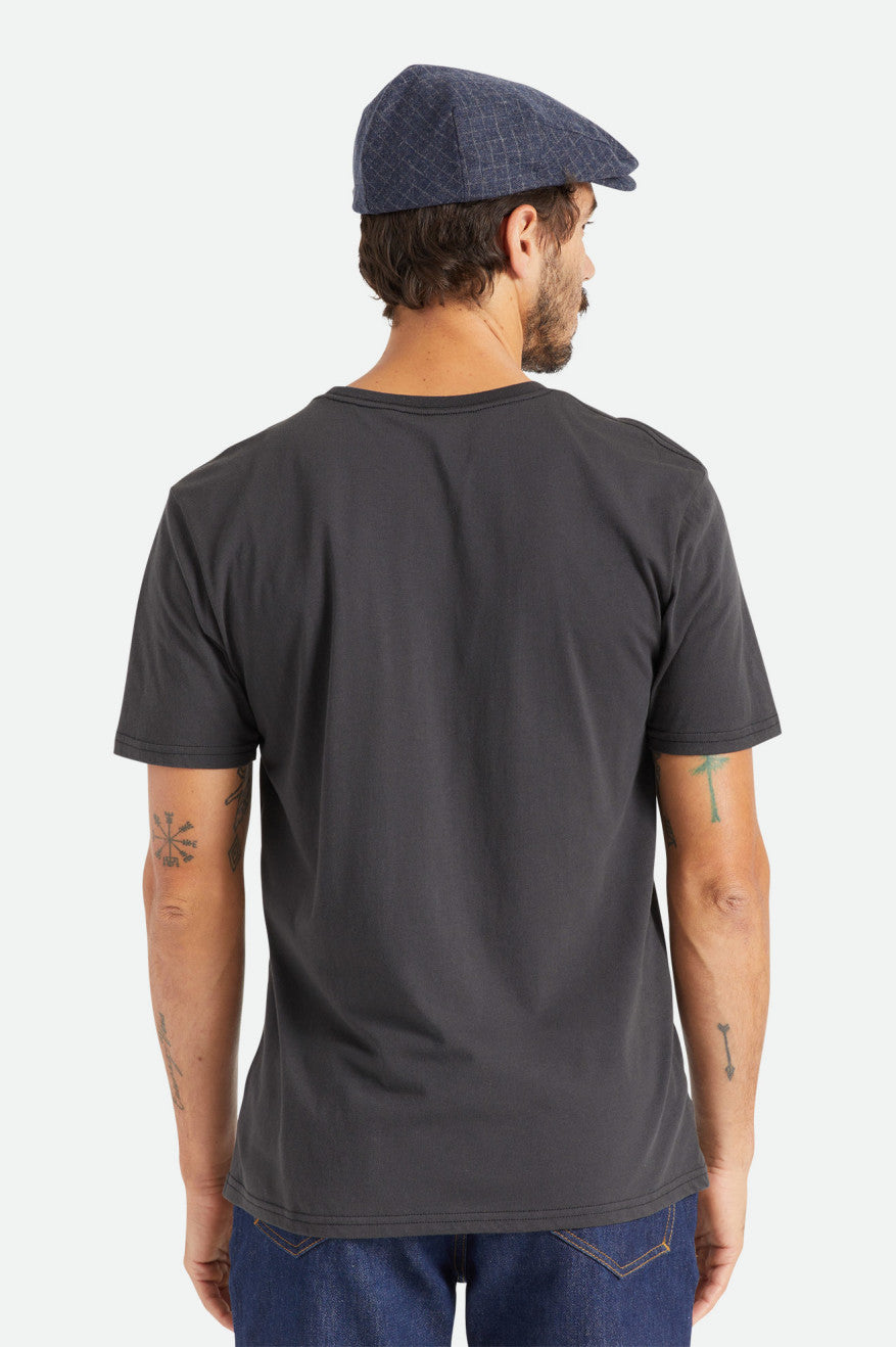 Tops Brixton Basic S/S Pocket Hombre Negras | KJFL12746