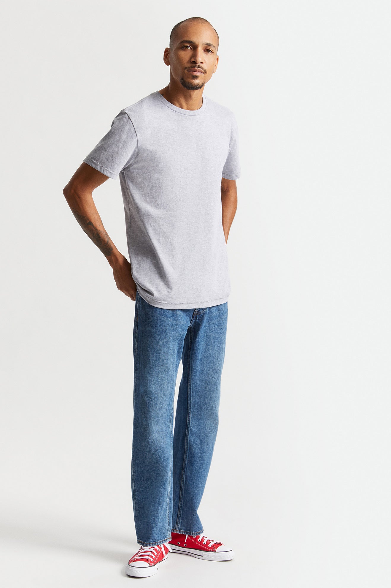 Tops Brixton Basic S/S Tailored Hombre Gris | ZEBJ61082