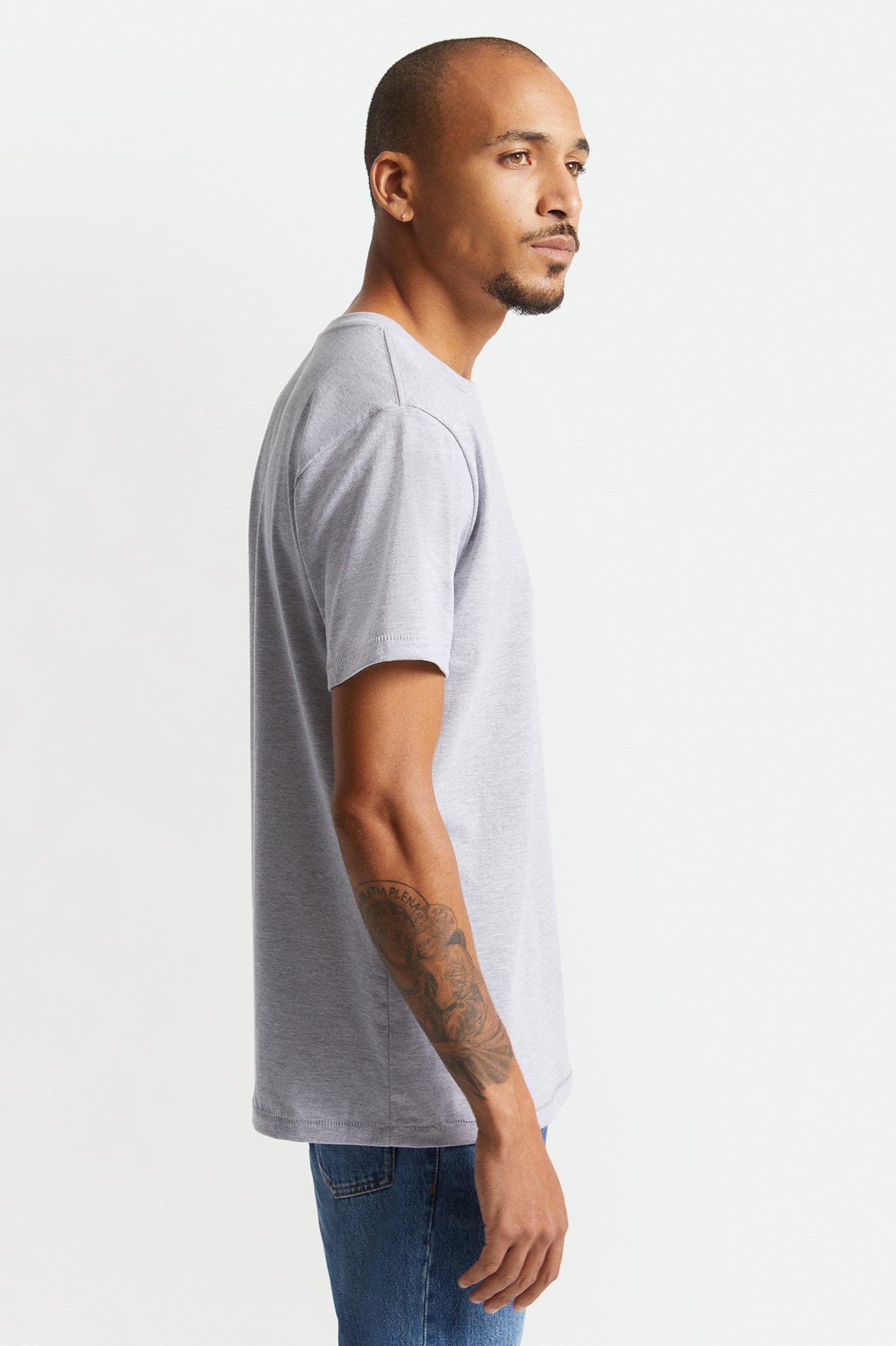 Tops Brixton Basic S/S Tailored Hombre Gris | ZEBJ61082