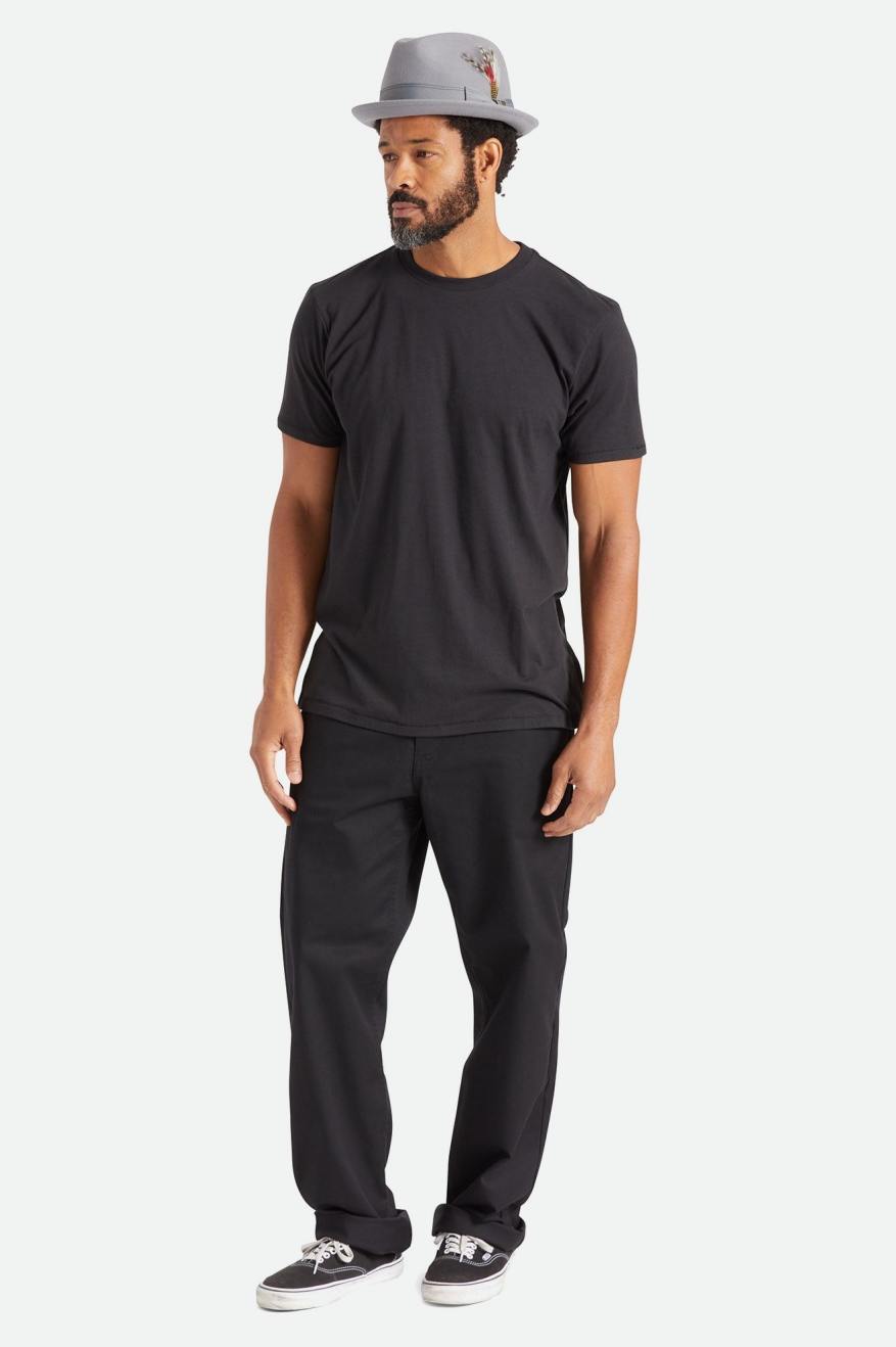 Tops Brixton Basic S/S Tailored Hombre Negras | SQGL98251