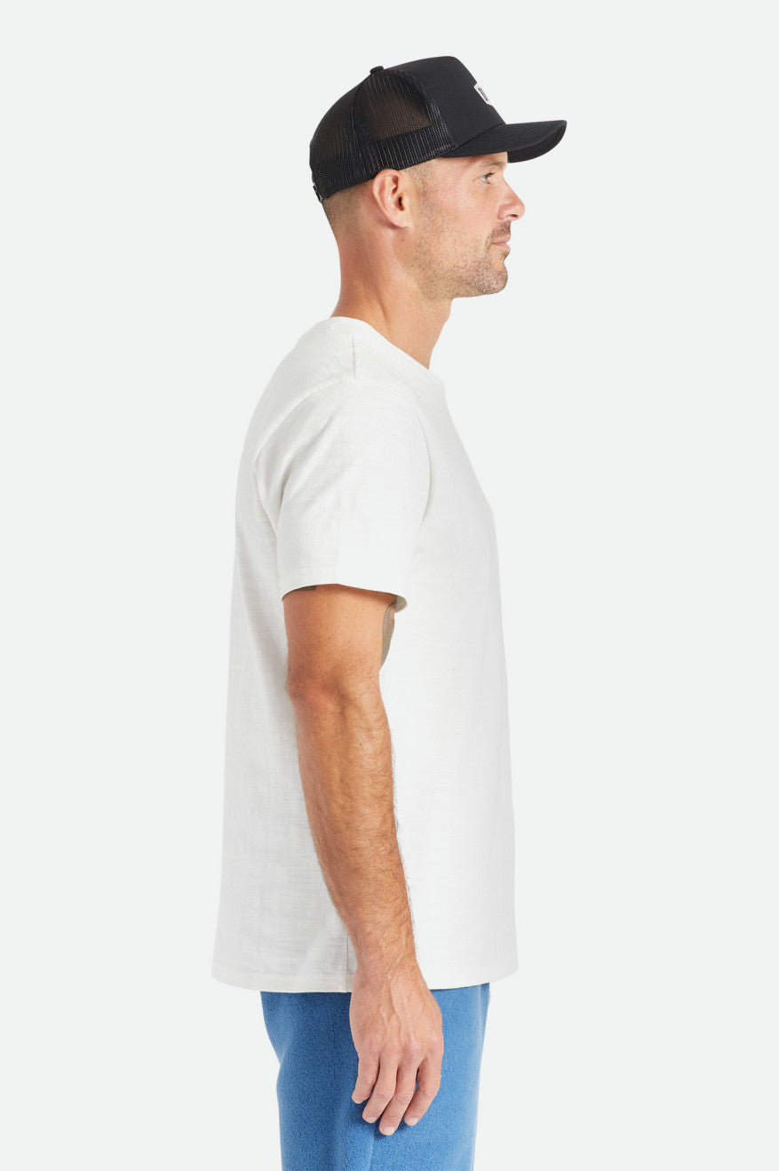 Tops Brixton Basic Slub S/S Pocket Hombre Blancas | VGBJ35809