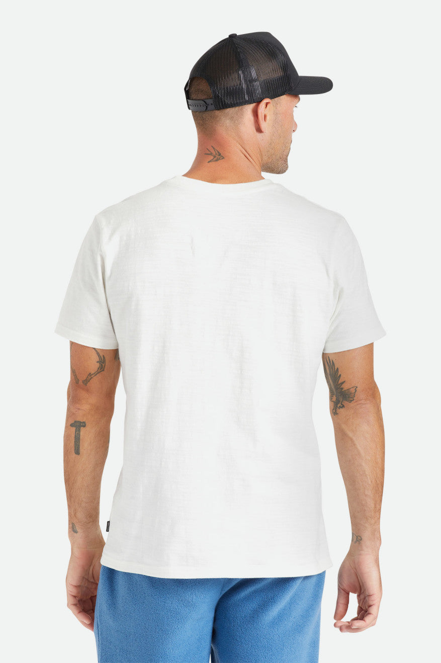 Tops Brixton Basic Slub S/S Pocket Hombre Blancas | VGBJ35809