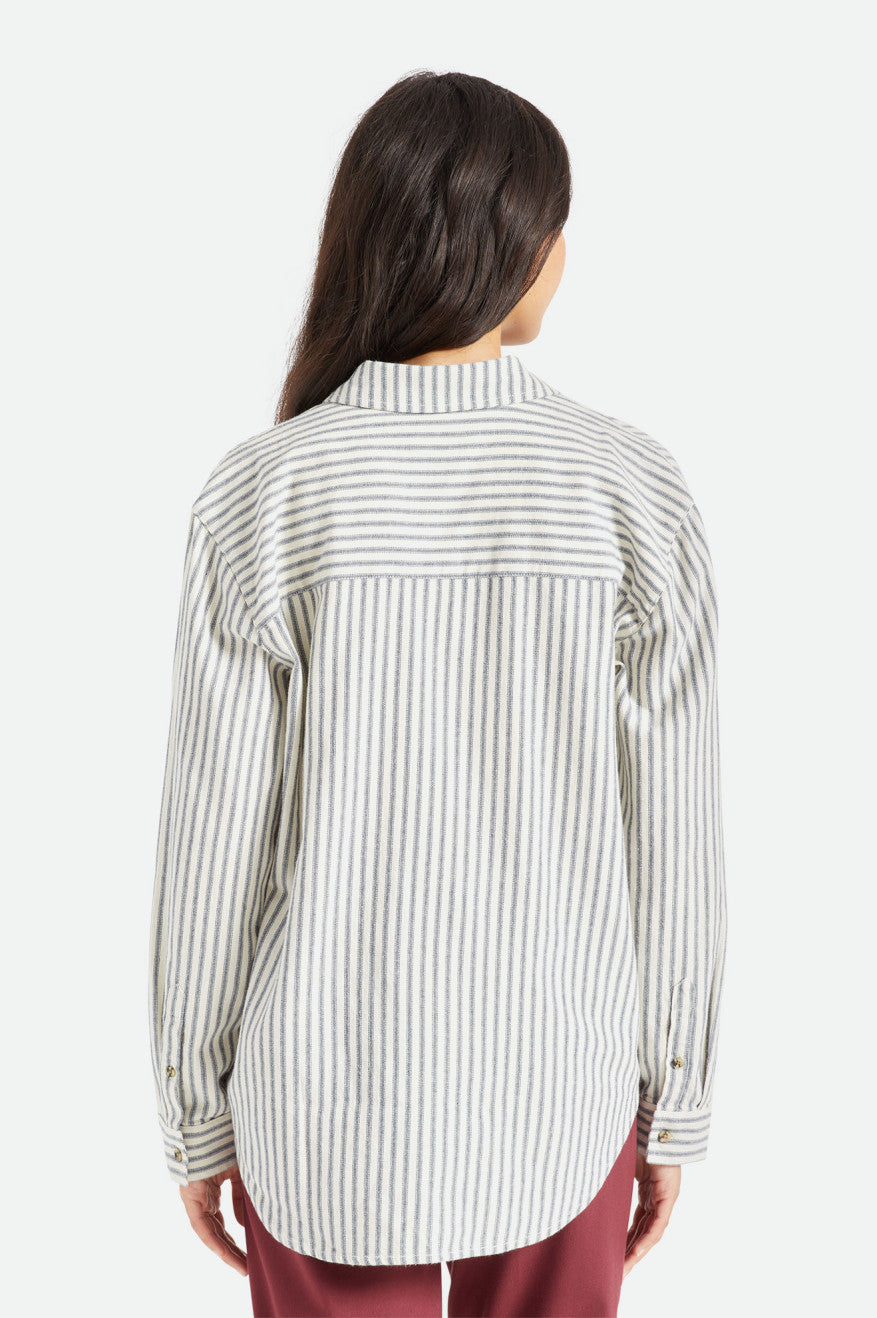 Tops Brixton Bowery Boyfriend L/S Mujer Rayadas | AQTH65293