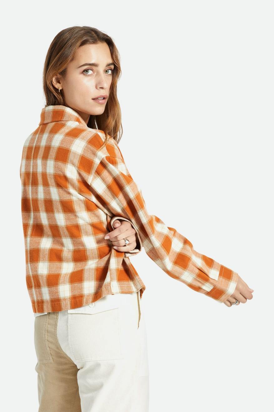 Tops Brixton Bowery L/S Mujer Naranjas | OHFU28371