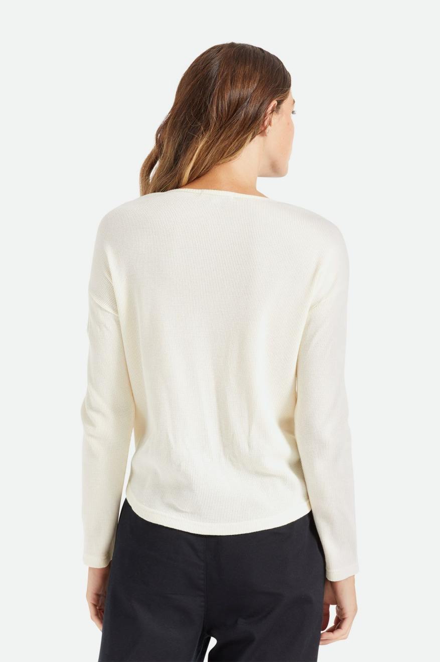 Tops Brixton Monty L/S Henley Mujer Blancas | KDSV24793