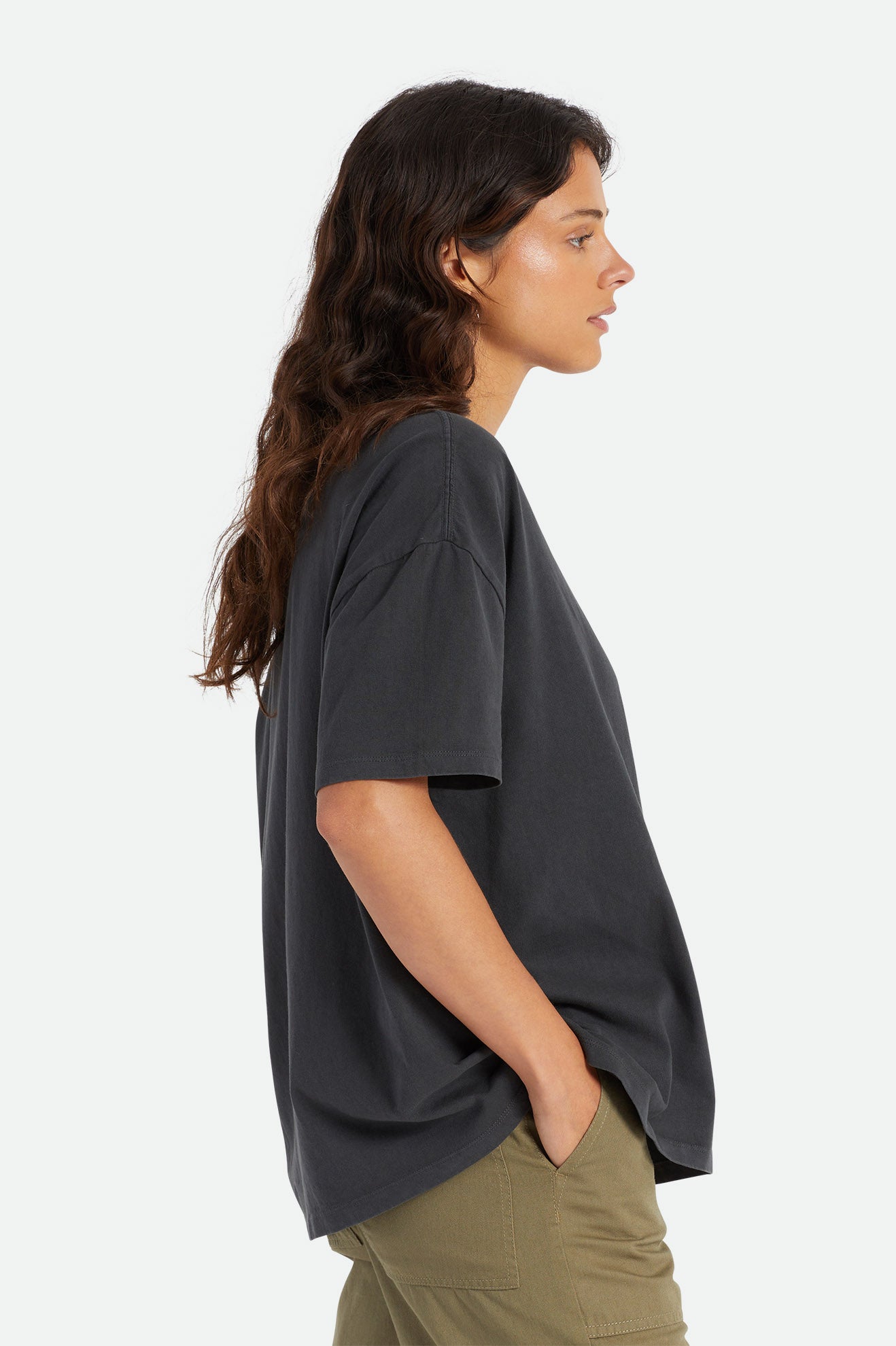 Tops Brixton Oversized Boyfriend Mujer Negras | DZIE93187