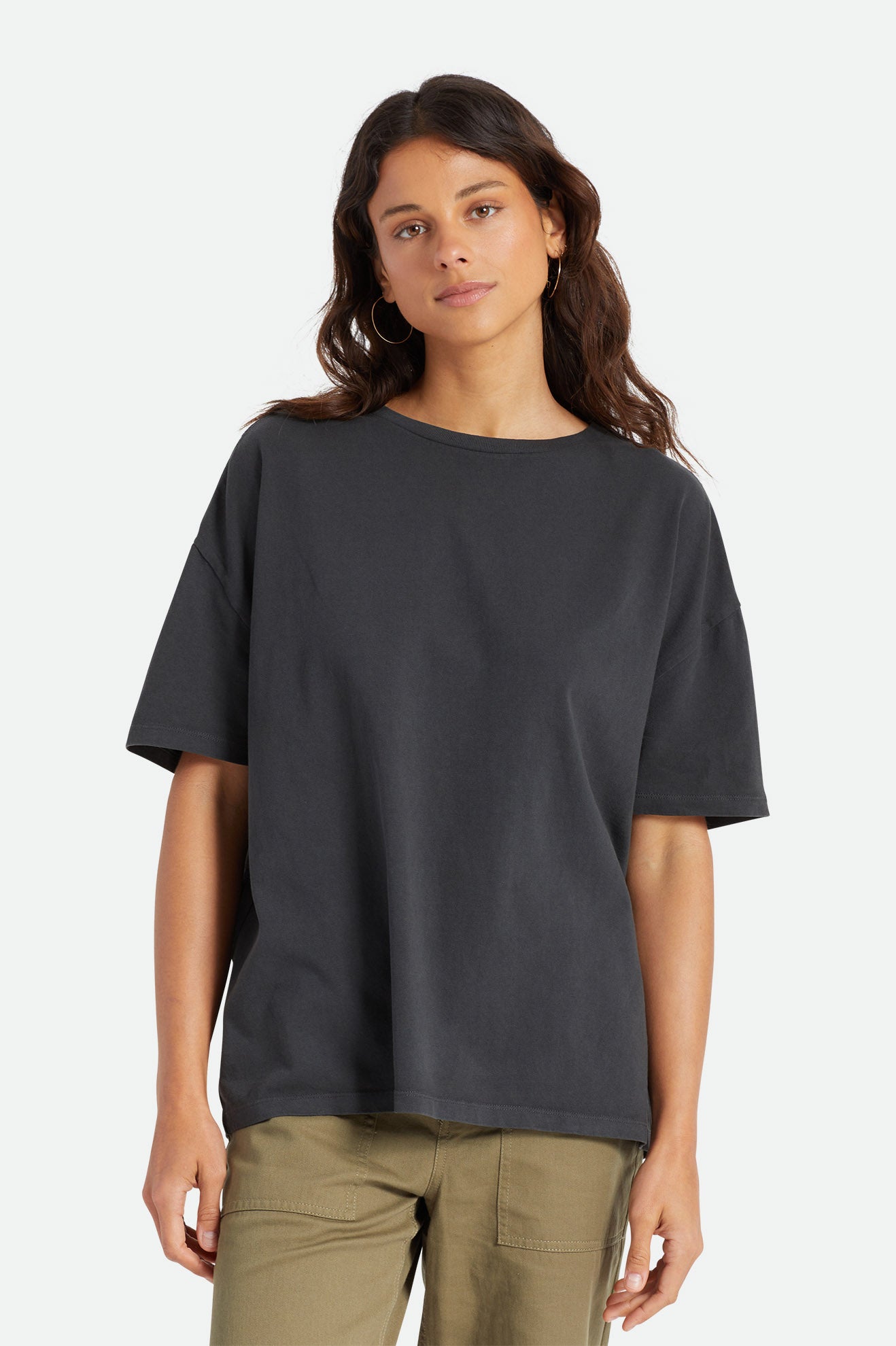 Tops Brixton Oversized Boyfriend Mujer Negras | DZIE93187