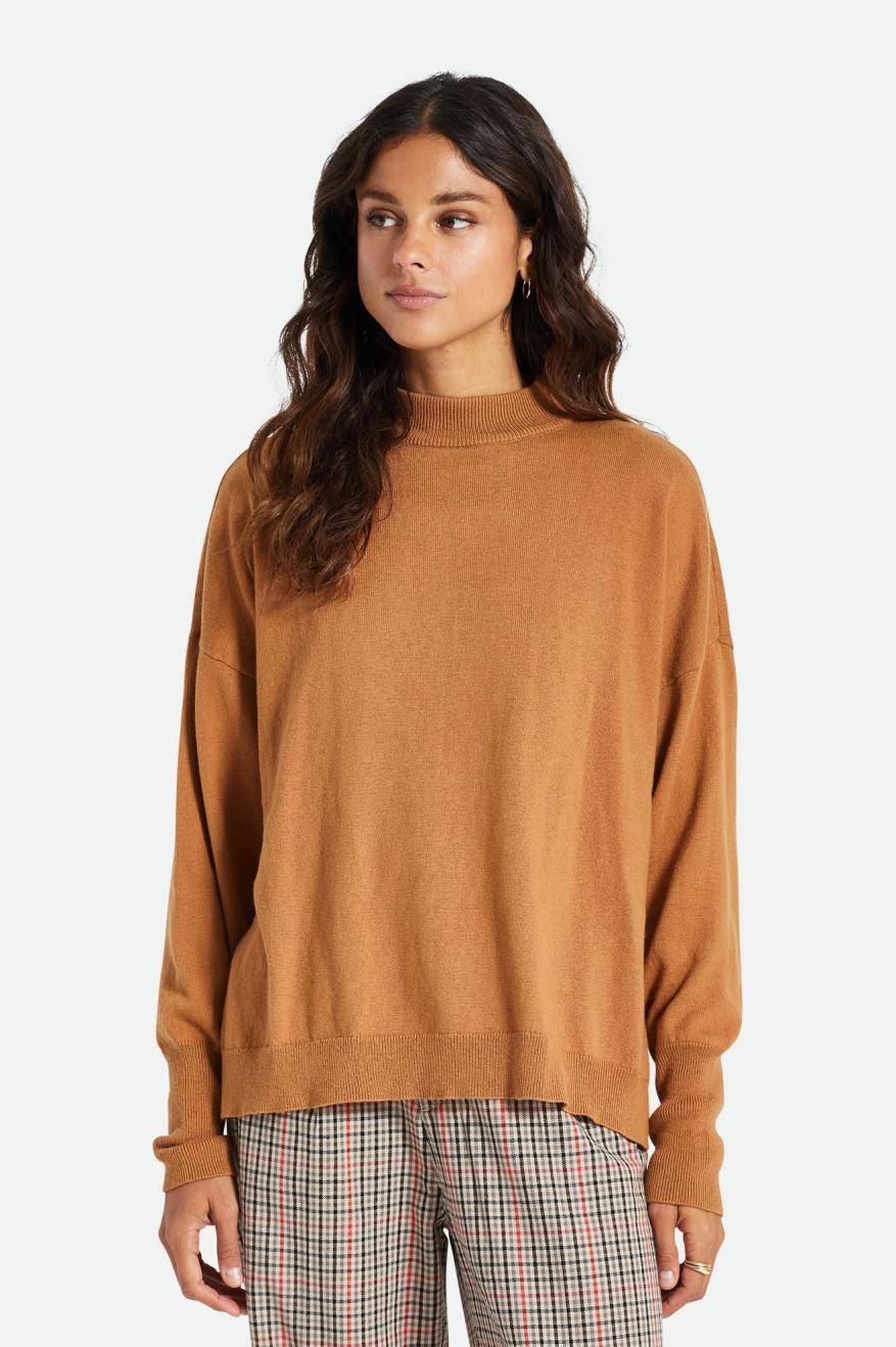 Tops Brixton Reserve Oversized Cashmere Sueter Mujer Naranjas | JMWO36415