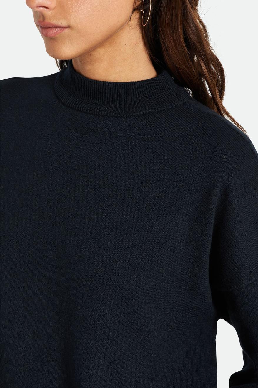 Tops Brixton Reserve Oversized Cashmere Sueter Mujer Negras | XLJN68072