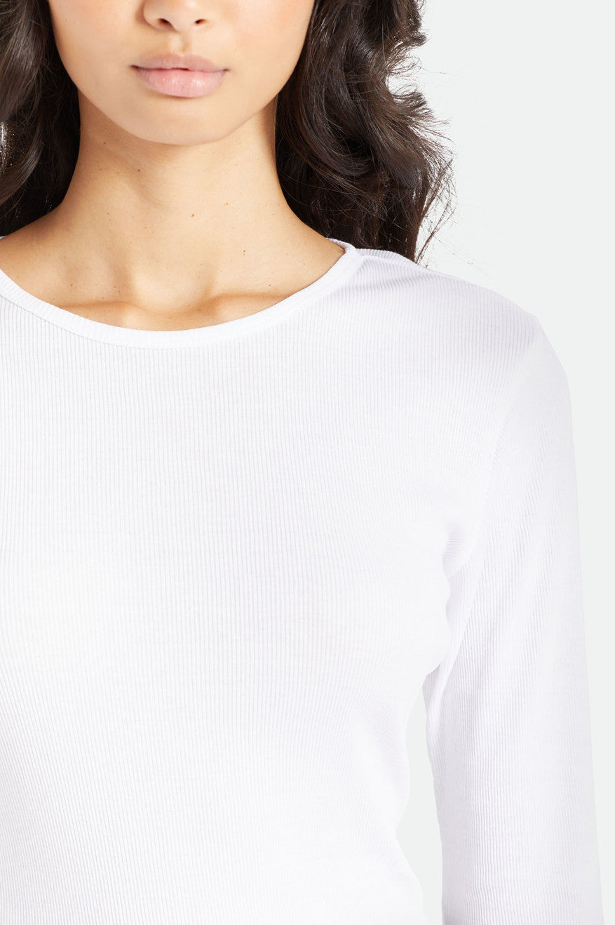 Tops Brixton Tennessee L/S Mujer Blancas | EOSH02783