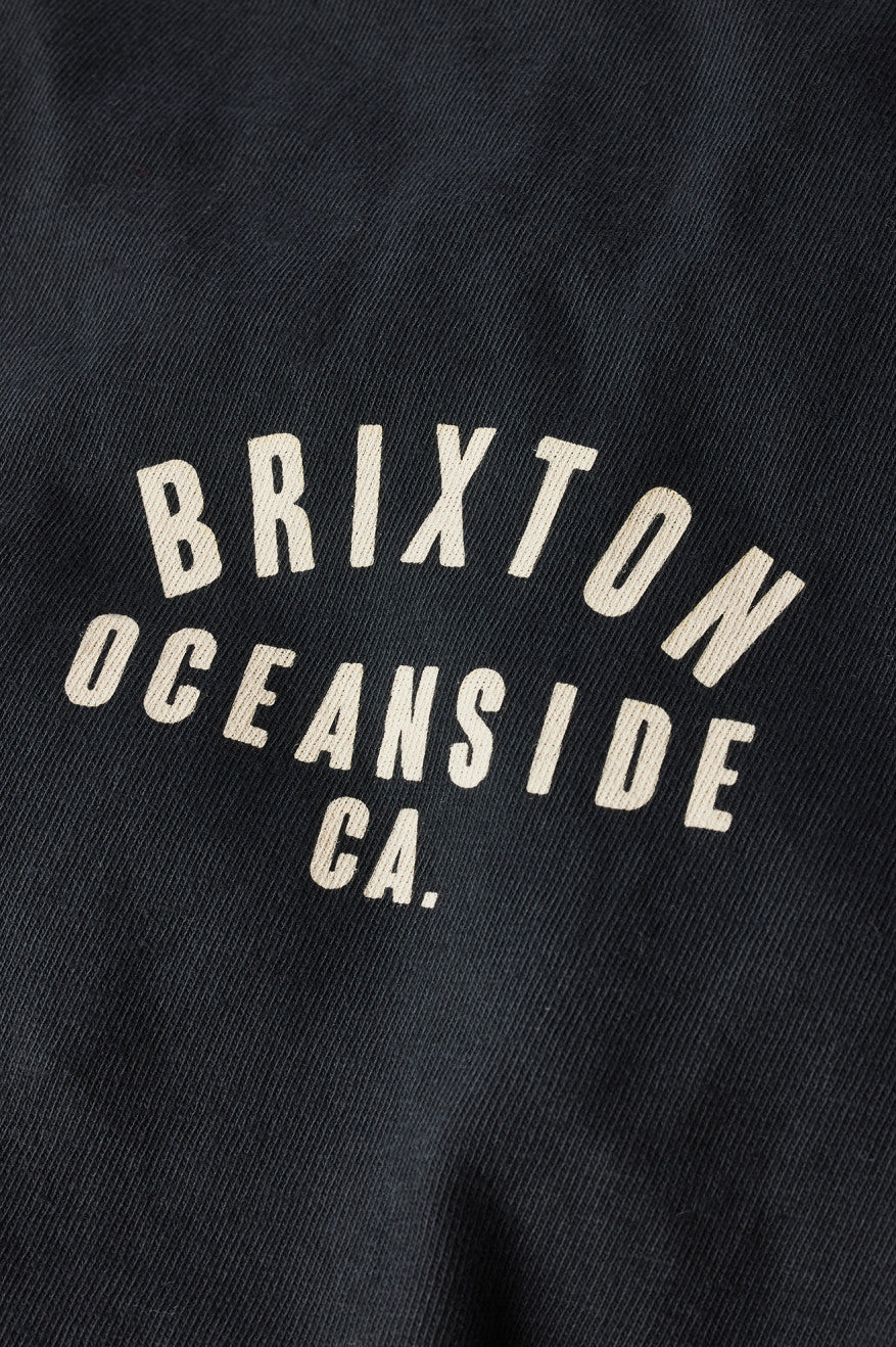 Tops Brixton Woodburn Oceanside S/S Standard Hombre Negras Blancas | RCTH46087