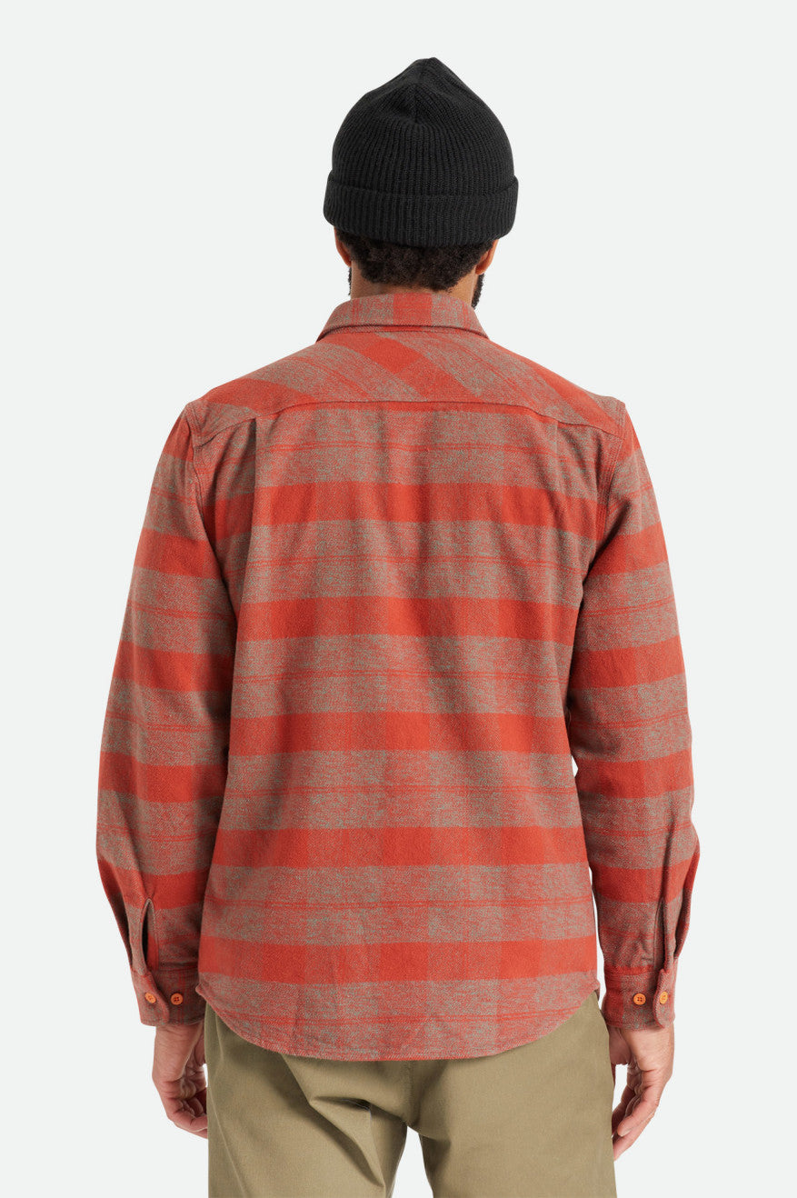 Tops De Franela Brixton Bowery Heavy Weight L/S Hombre Rojas | SKXT08194