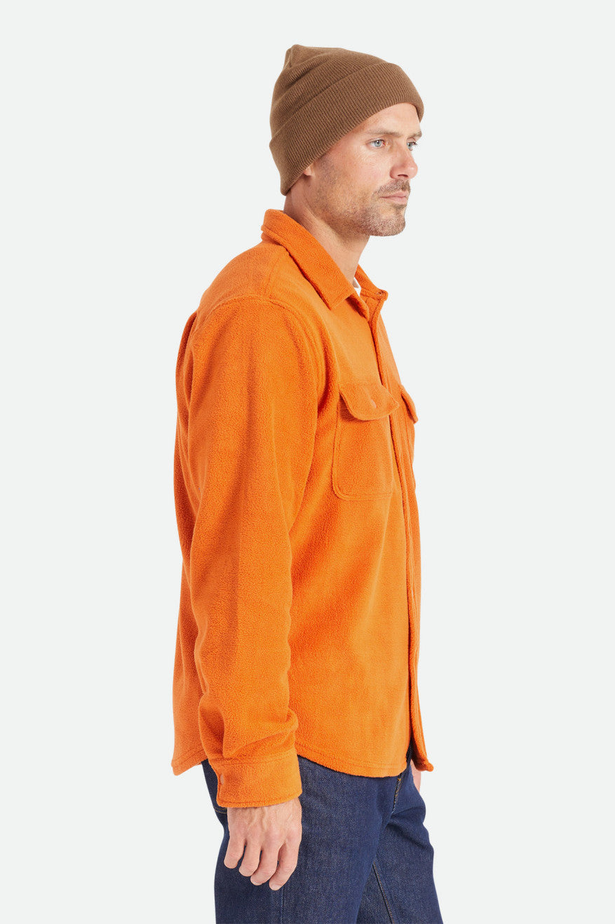 Tops De Franela Brixton Bowery L/S Arctic Stretch Fleece Hombre Naranjas | CNKO80431