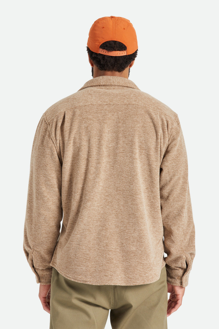 Tops De Franela Brixton Bowery L/S Arctic Stretch Fleece Hombre Beige | TWGV89745