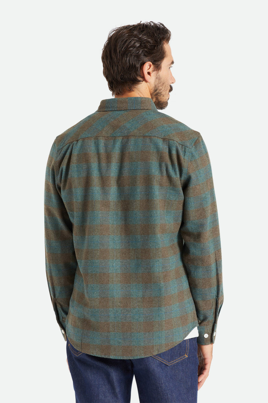 Tops De Franela Brixton Bowery L/S Hombre Azules | RCJQ92367