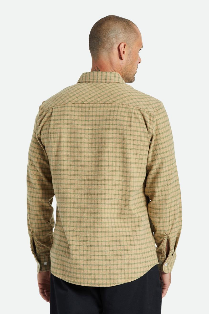 Tops De Franela Brixton Bowery Stretch L/S Utility Hombre Beige Verde Oliva | FSXP63758