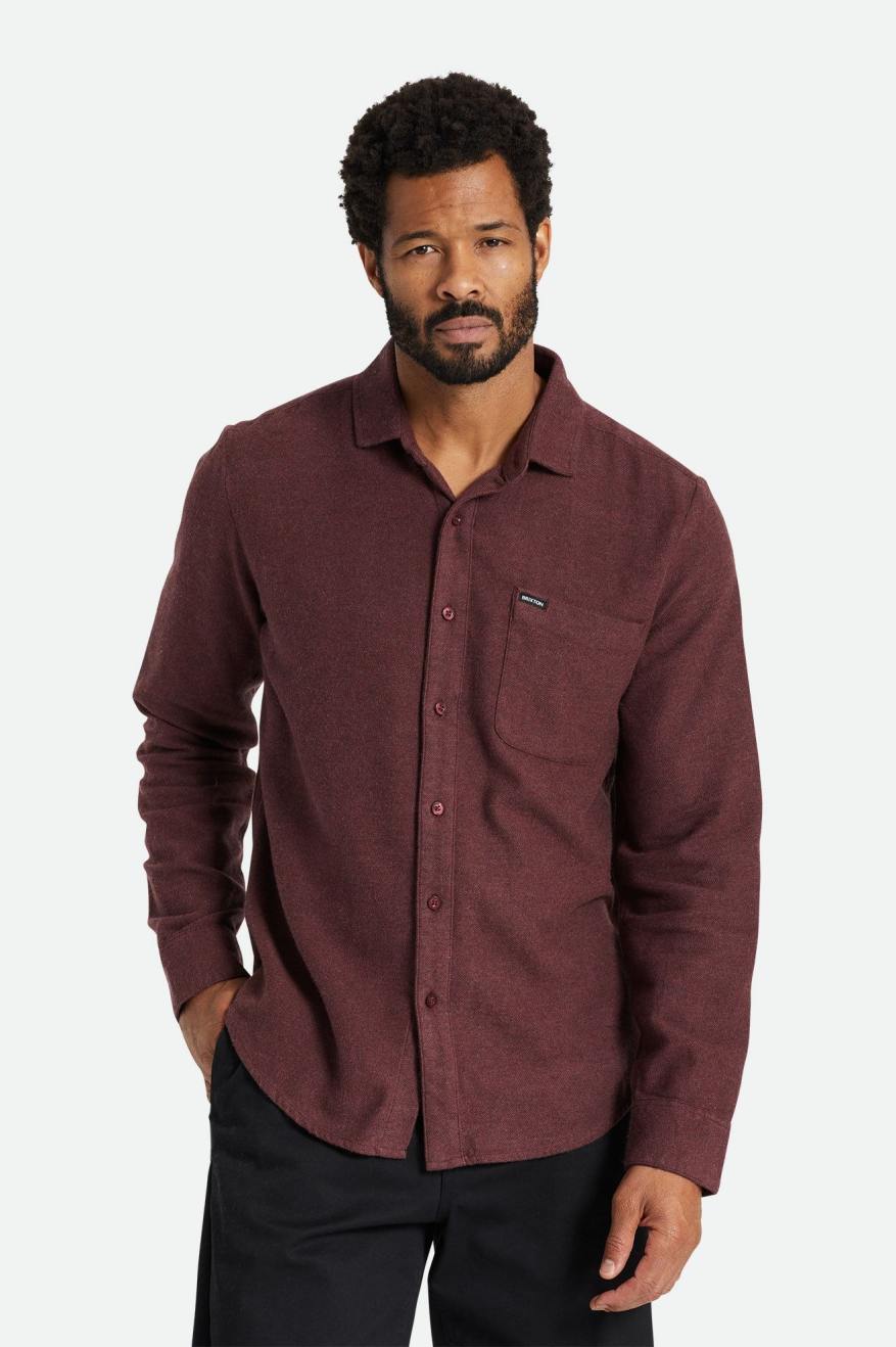 Tops Tejidos Brixton Bixby Reserve L/S Hombre Rojas | IXRY48205