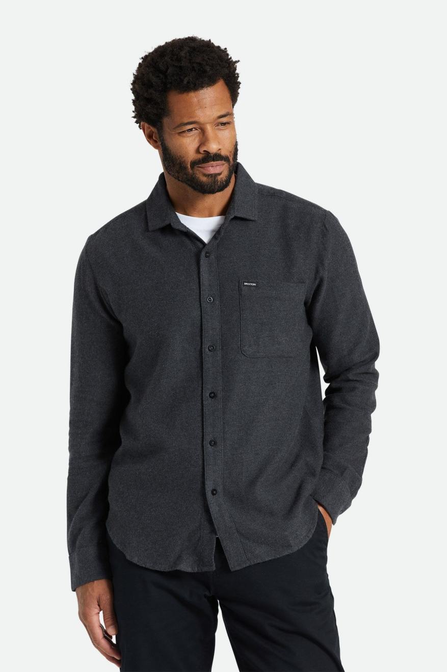 Tops Tejidos Brixton Bixby Reserve L/S Hombre Negras | XQYI45036