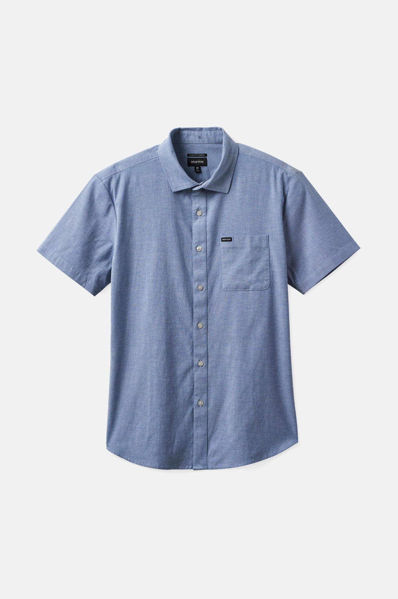 Tops Tejidos Brixton Charter Oxford S/S Hombre Azules Claro | CEDS60985