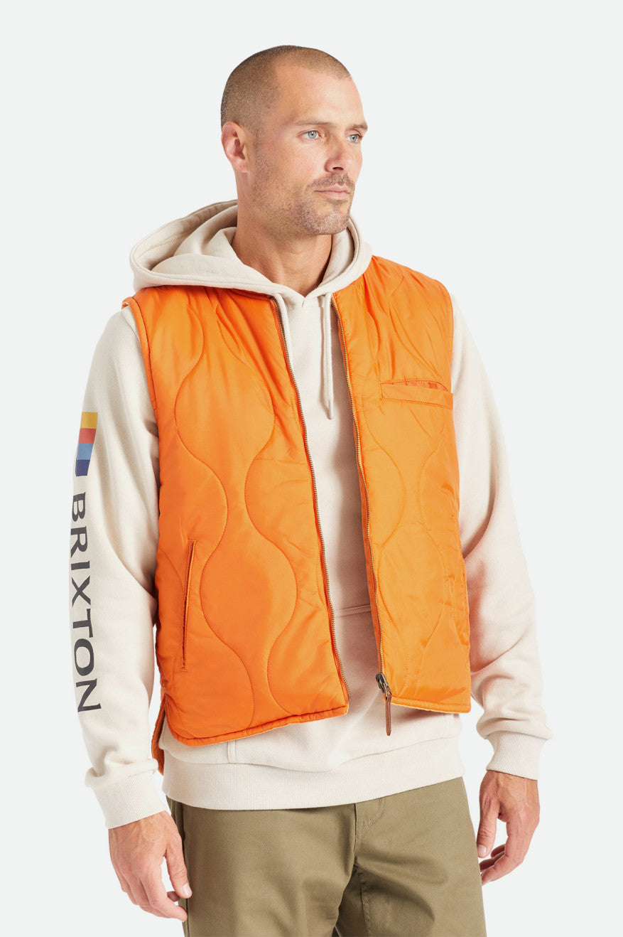 Chaquetas Brixton Abraham Reversible Vest Hombre Naranjas | NIHP79468