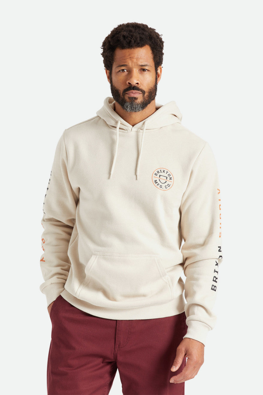 Sudadera Con Capucha Brixton Crest Hombre Beige Naranjas Negras | DZCQ69541