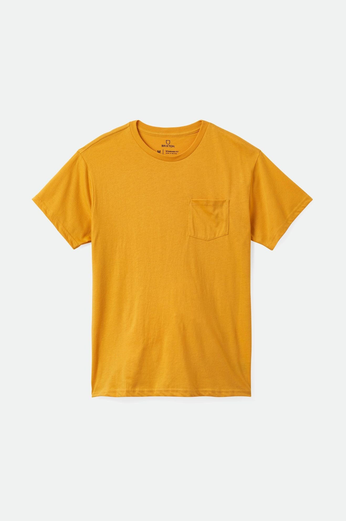 Tops Brixton Basic S/S Pocket Hombre Amarillo | DGHK37085