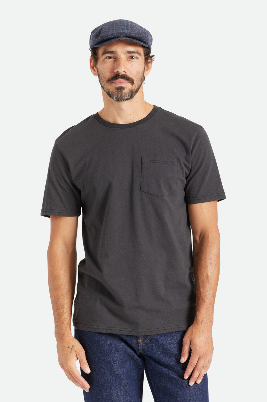 Tops Brixton Basic S/S Pocket Hombre Negras | KJFL12746