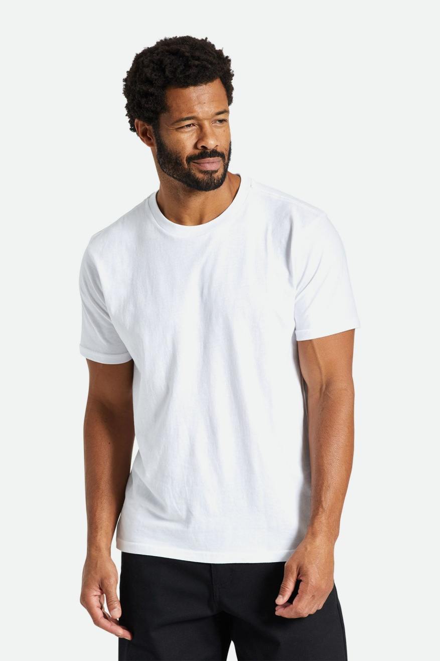 Tops Brixton Basic S/S Tailored Hombre Blancas | IJPA73120