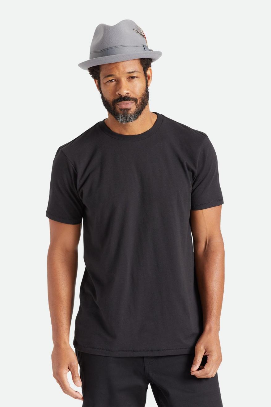 Tops Brixton Basic S/S Tailored Hombre Negras | SQGL98251